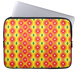 Farbige Retro-Diamantstreifen Laptopschutzhülle