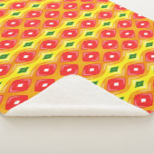 Farbige Retro-Diamantstreifen Sherpadecke (3/4)