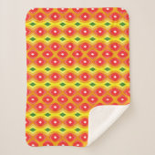 Farbige Retro-Diamantstreifen Sherpadecke (Vorderseite)