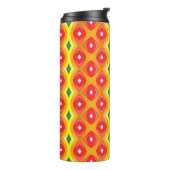 Farbige Retro-Diamantstreifen Thermosbecher (Nach links gedreht)