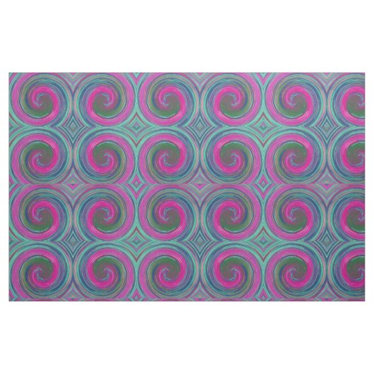Farbige Retro-Drehung Abstrakt Art #12 Stoff (Fat Quarter (45,7 x 55,9 cm))