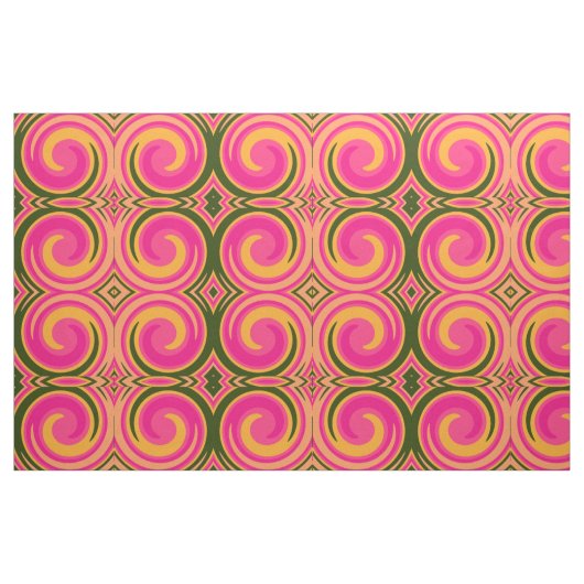 Farbige Retro-Drehung Abstrakt Art #14 Stoff (Fat Quarter (45,7 x 55,9 cm))