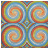 Farbige Retro-Drehung Abstrakt Art #24 Stoff (Muster)