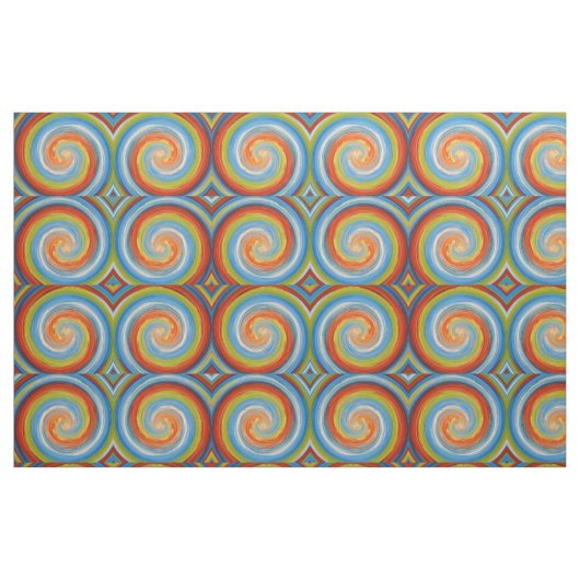 Farbige Retro-Drehung Abstrakt Art #24 Stoff (Fat Quarter (45,7 x 55,9 cm))