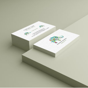 Farbige Retro-Elephant-Illustration Visitenkarte