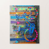 Farbige Retro-Fahrrad-Puzzle Puzzle (Vertikal)