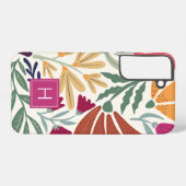 Farbige Retro-Floral-Boho Samsung Galaxy Hülle (Rückseite (Horizontal))