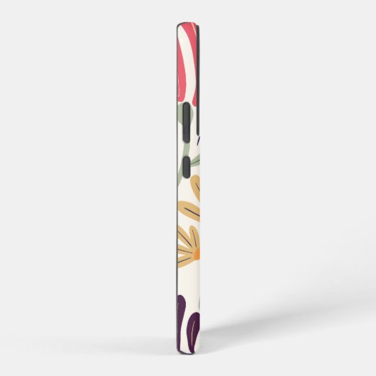 Farbige Retro-Floral-Boho Samsung Galaxy Hülle (Rechte Seite)