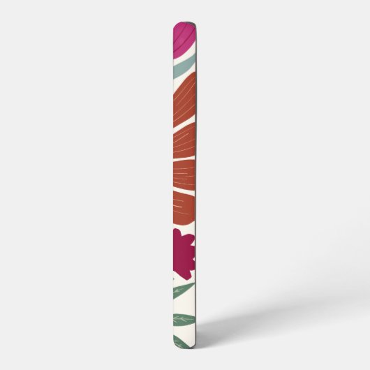 Farbige Retro-Floral-Boho Samsung Galaxy Hülle (Linke Seite)