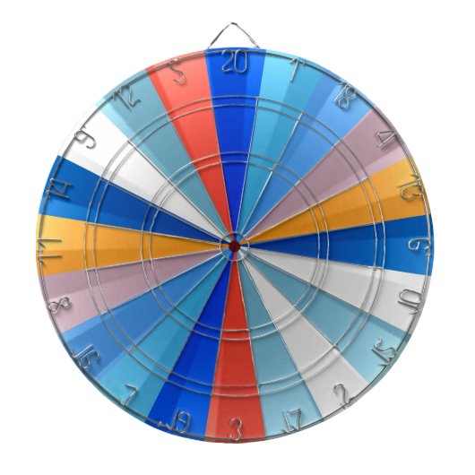 Farbige Retro-Funky Sonnenstrahlen 2 Dartscheibe (vorne)