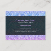 Farbige Retro Glitzer & Glitzern 2a Visitenkarte (Rückseite)