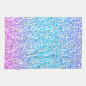 Farbige Retro-Glitzer und Glitzern Geschirrtuch (Horizontal)