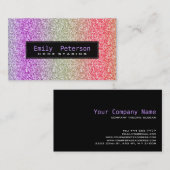 Farbige Retro-Glitzer- und Glitzern-Muster Visitenkarte (Vorne/Hinten)