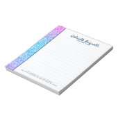 Farbige Retro-Glitzer und Glitzern Notizblock (Rotiert)