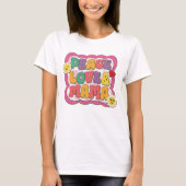 Farbige Retro Groovy Mama Zitat Typografie Hippie T-Shirt (Vorderseite)