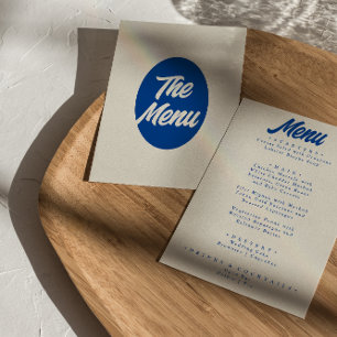 Farbige Retro Helle Funky Moderne Abendessen Hochz Menükarte