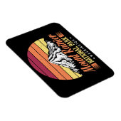 Farbige Retro-Illustration des Mount Rainier Magnet (Rechte Seite)
