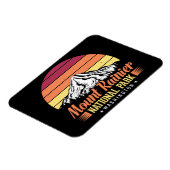 Farbige Retro-Illustration des Mount Rainier Magnet (Linke Seite)