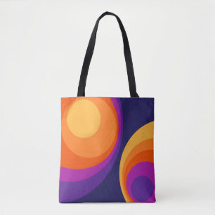Farbige Retro-Kreismuster Tasche
