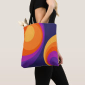 Farbige Retro-Kreismuster Tasche (Von Nahem)