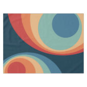 Farbige Retro-Kreismuster Tischdecke (Vorderseite (Horizontal))