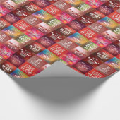 Farbige Retro-Liebe-Quotes Muster 2 Geschenkpapier (Ecke)