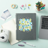 Farbige Retro-Mitte-des-Jahrhunderts-Moderne-Atom- Aufkleber (iPad Hülle)