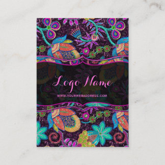 Farbige Retro-Muster Imitate Beads Visitenkarte