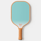 Farbige Retro-Pastellstreifen, Personalisiert Pickleball Schläger (Rückseite)