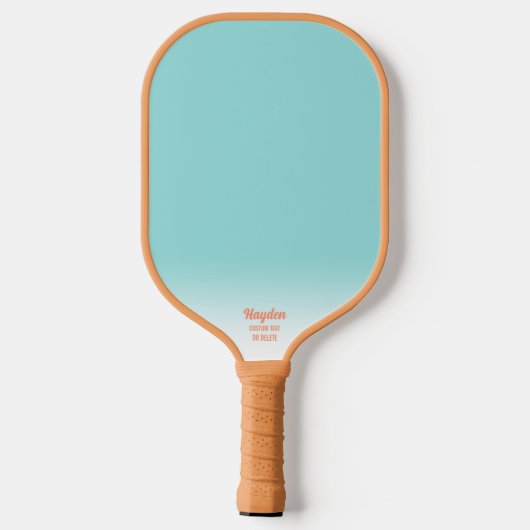Farbige Retro-Pastellstreifen, Personalisiert Pickleball Schläger (Rückseite)