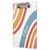 Farbige Retro-Regenbogen-Design Klemmbrett (Links)