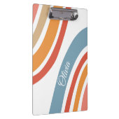 Farbige Retro-Regenbogen-Design Klemmbrett (Rechts)