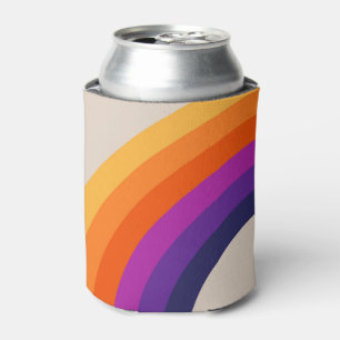 Farbige Retro-Regenbogenkunst Dosenkühler