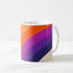 Farbige Retro-Regenbogenkunst Kaffeetasse
