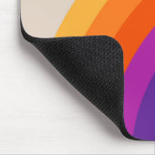 Farbige Retro-Regenbogenkunst Mousepad (Ecke)