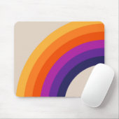 Farbige Retro-Regenbogenkunst Mousepad (Mit Mouse)
