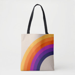 Farbige Retro-Regenbogenkunst Tasche