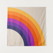 Farbige Retro-Regenbogenkunst Wandteppich (Vorderseite (Horizontal))