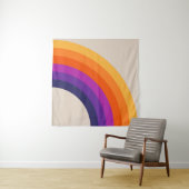 Farbige Retro-Regenbogenkunst Wandteppich (Beispiel (Horizontal))