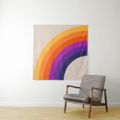 Farbige Retro-Regenbogenkunst Wandteppich (Beispiel)