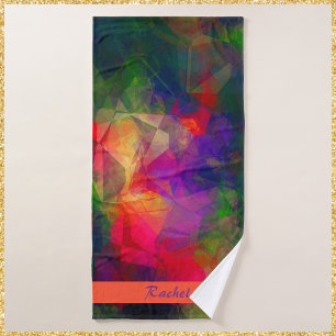 Farbige Retro Rosa Rot und Grün Badhandtuch Set