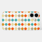 Farbige Retro-Rückentrokurven am Schwarzen Raster Case-Mate iPhone Hülle (Rückseite (Horizontal))