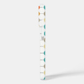 Farbige Retro-Rückentrokurven am Schwarzen Raster Case-Mate iPhone Hülle (Rückseite / Links)