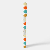 Farbige Retro-Rückentrokurven am Schwarzen Raster Case-Mate iPhone Hülle (Rückseite / Rechts)