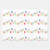 Farbige Retro-Saitenbeleuchtung, die Papier umwick (Vorderseite)