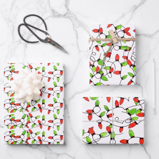 Farbige Retro-Saitenbeleuchtung, die Papier umwick (Vorderseite)