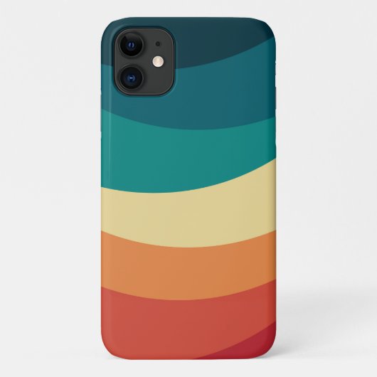 Farbige Retro-Stil-Kurven-Design Case-Mate iPhone Hülle (Rückseite)