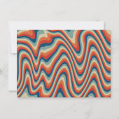 Farbige Retro Streifen Border Personalisiert Name Mitteilungskarte (Rückseite)