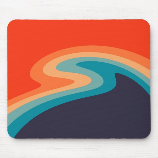 Farbige Retro-Strudel-Design Mousepad (Vorne)
