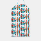 Farbige Retro-Surfboards Danke Geschenkanhänger (Rückseite)